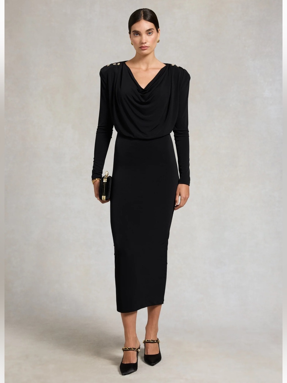 Holland Cooper Black Verity Dress